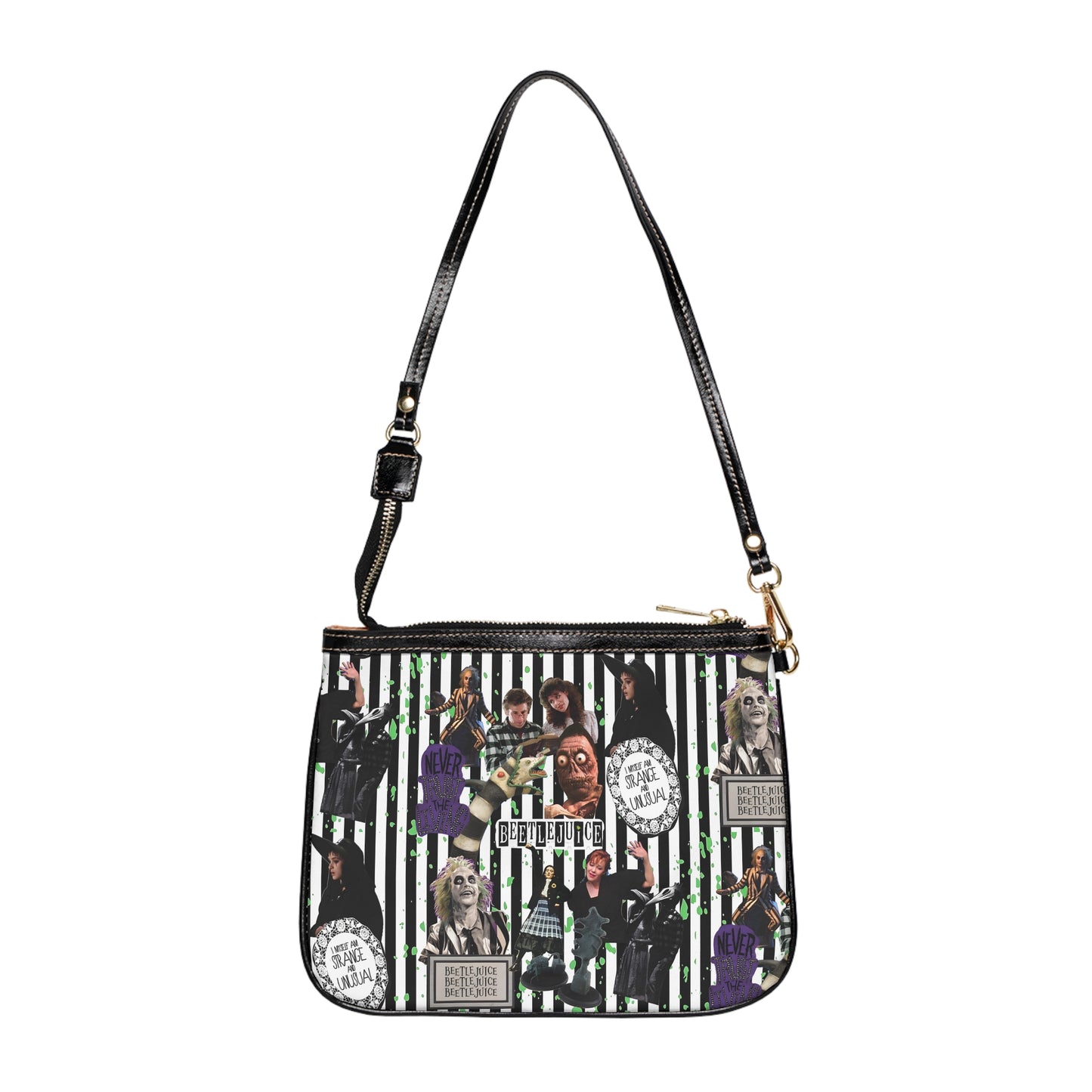 Beetlejuice Strage And Unusual Collage Small Shoulder Bag