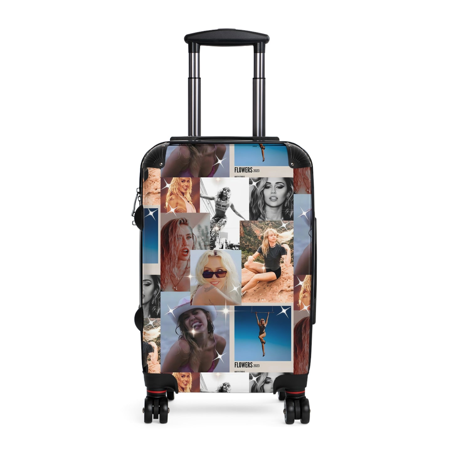 Miley Cyrus Flowers Photo Collage Suitcase