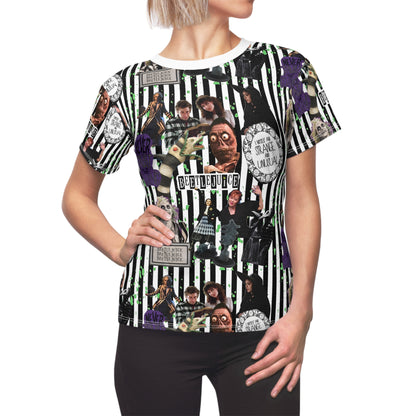 Beetlejuice Strage And Unusual Collage Women's Cut & Sew Tee