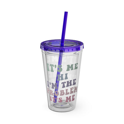 Taylor Swift It's Me Hi Sunsplash Tumbler with Straw