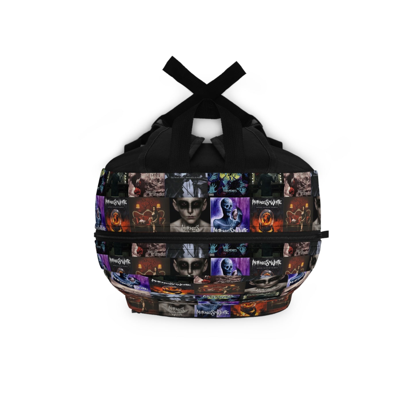 Motionless In White Album Cover Collage Backpack