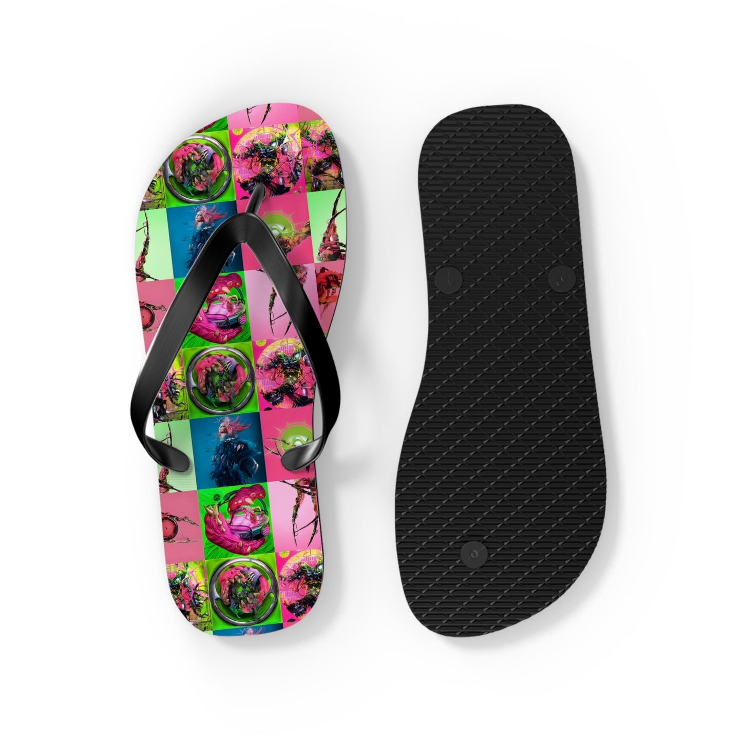 Lady Gaga Dawn of Chromatica Mosaic Flip Flops