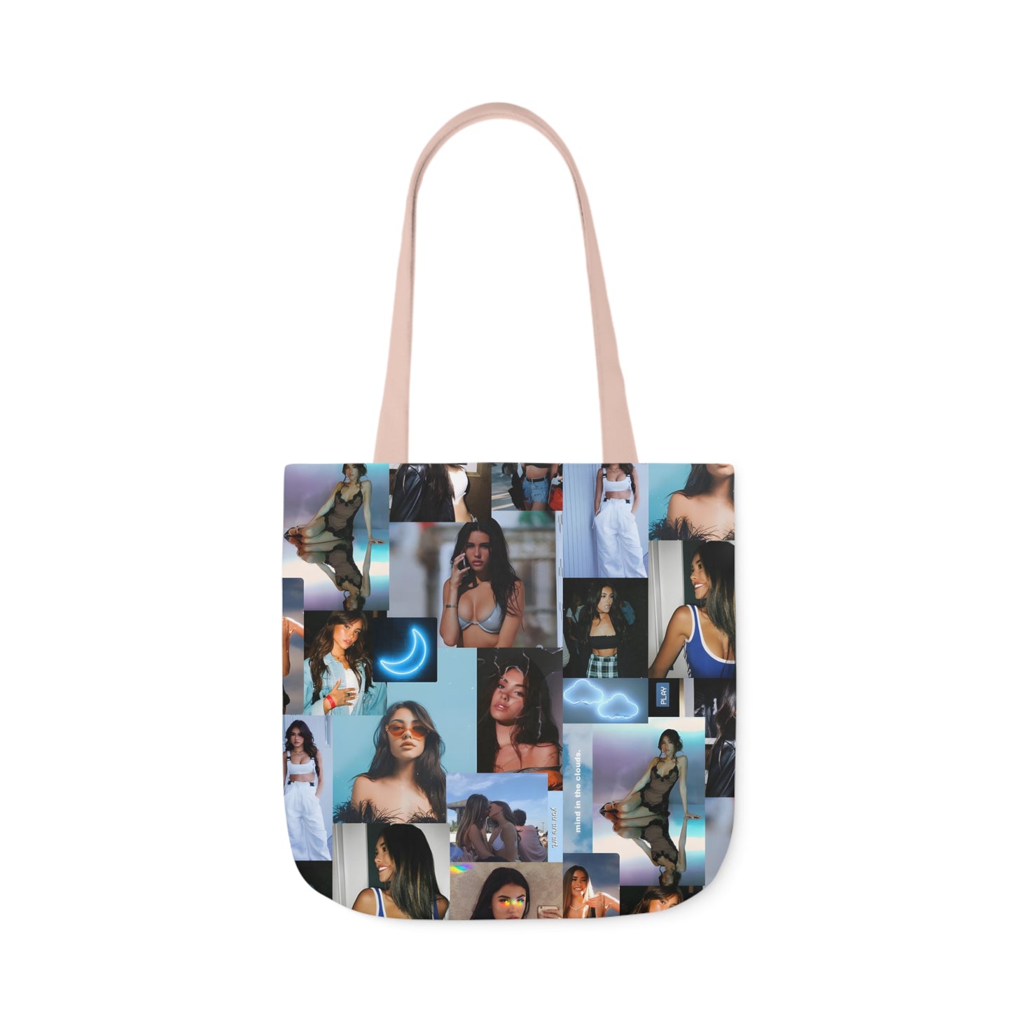 Madison Beer Mind In The Clouds Collage Polyester Canvas Tote Bag