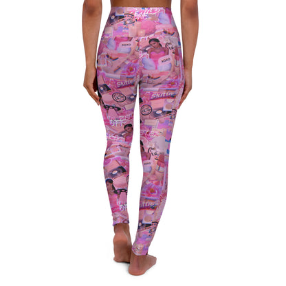 Ariana Grande Purple Vibes Collage High Waisted Yoga Leggings