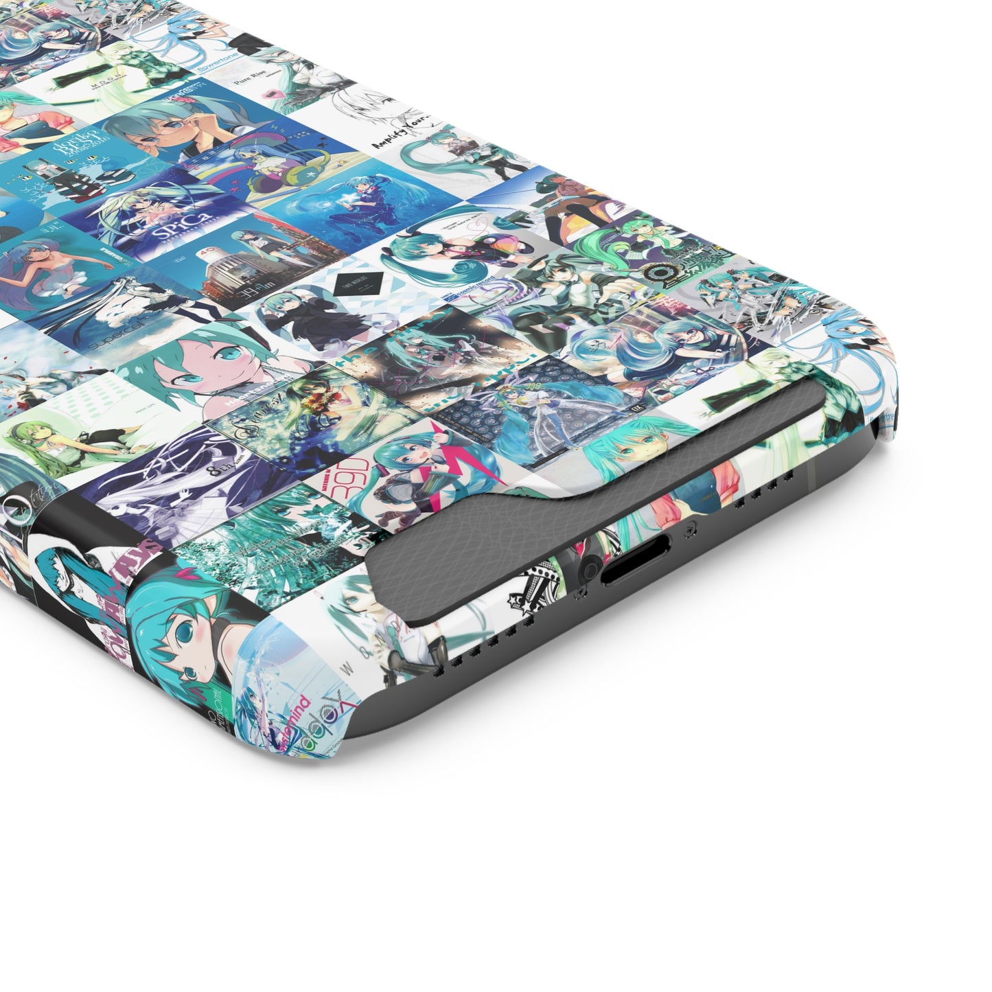 Hatsune Miku Album Cover Collage Phone Case With Card Holder