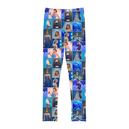 Taylor Swift Blue Dreams Collage Youth Leggings