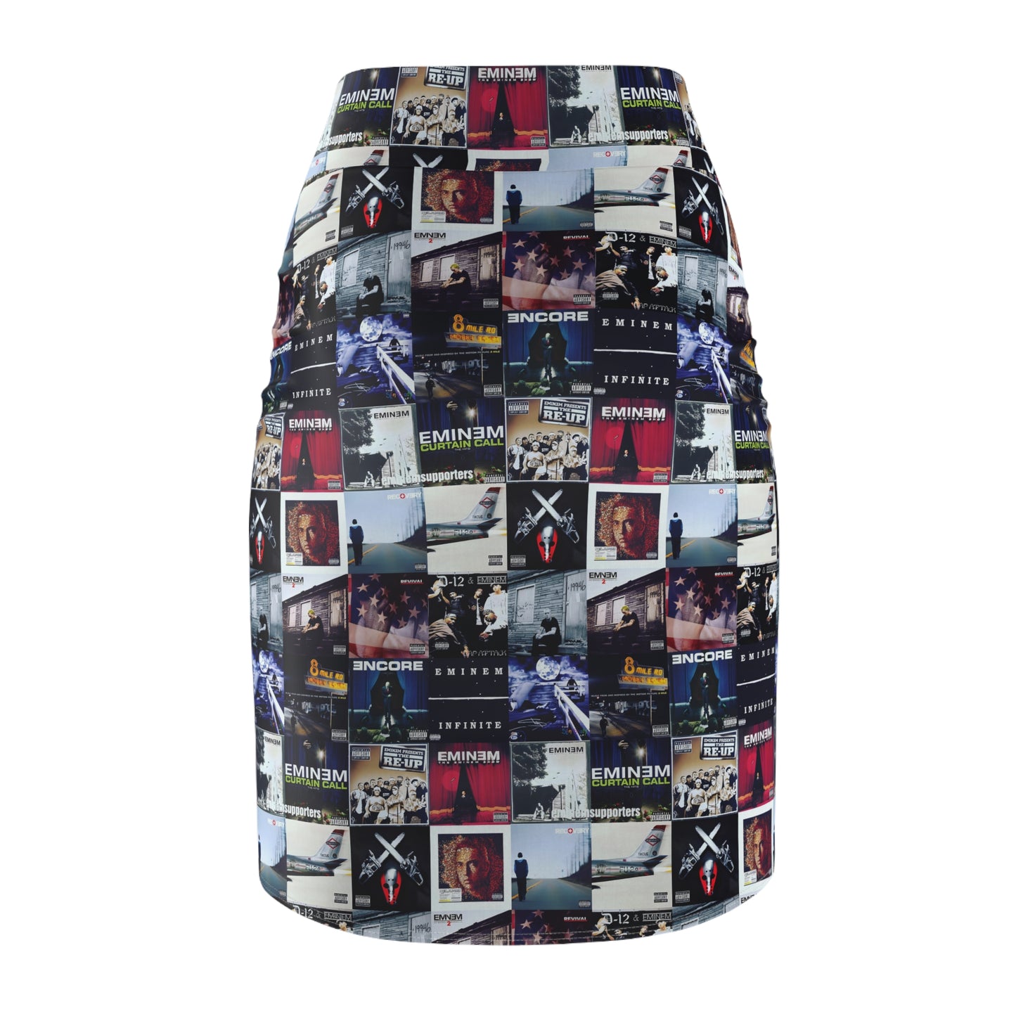 Eminem Album Art Cover Collage Women's Pencil Skirt