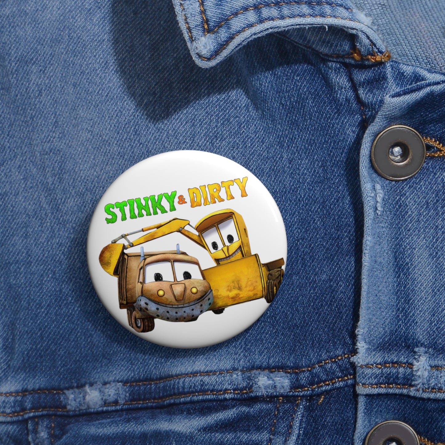 Stinky & Dirty Best Buds Custom Pin Buttons