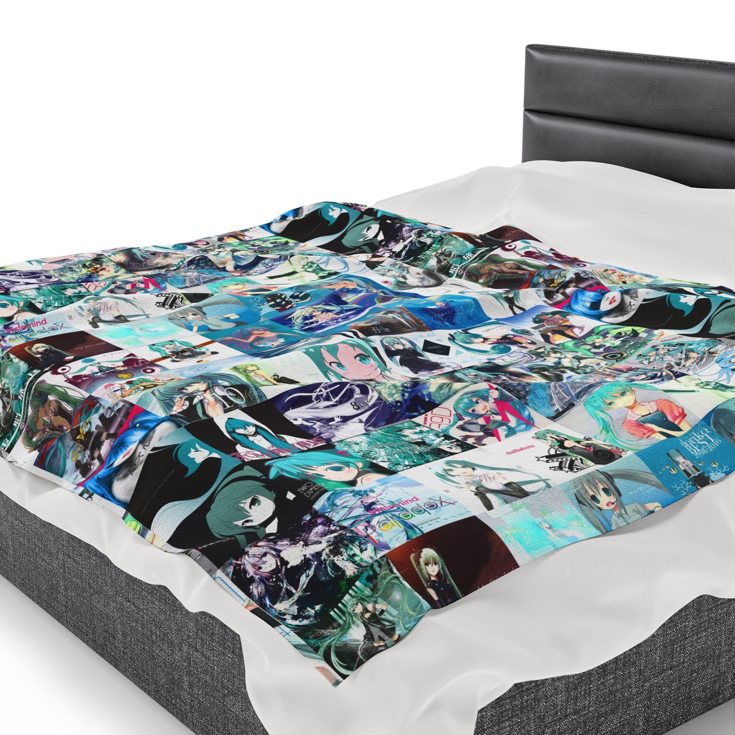 Hatsune Miku Album Cover Collage Velveteen Plush Blanket