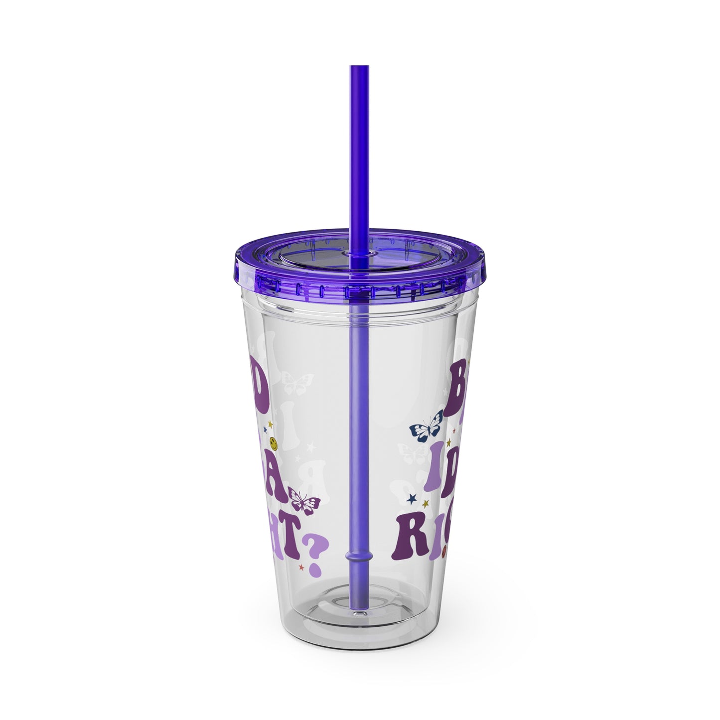 Olivia Rodrigo Bad Idea Right? Sunsplash Tumbler with Straw