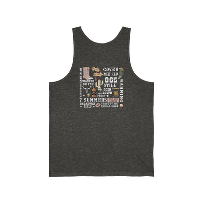 Morgan Wallen White Logo Unisex Jersey Tank