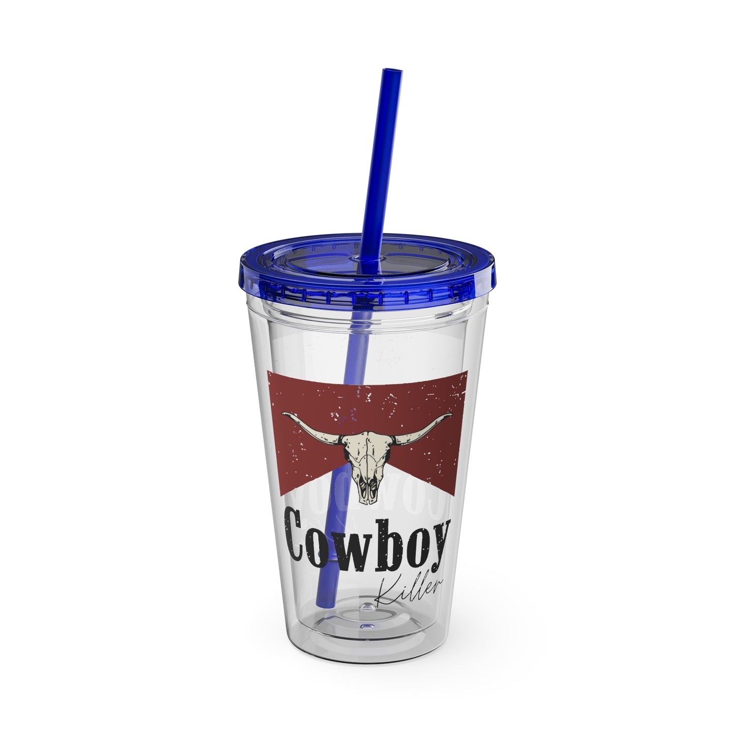 Morgan Wallen Cowboy Killer Sunsplash Tumbler with Straw