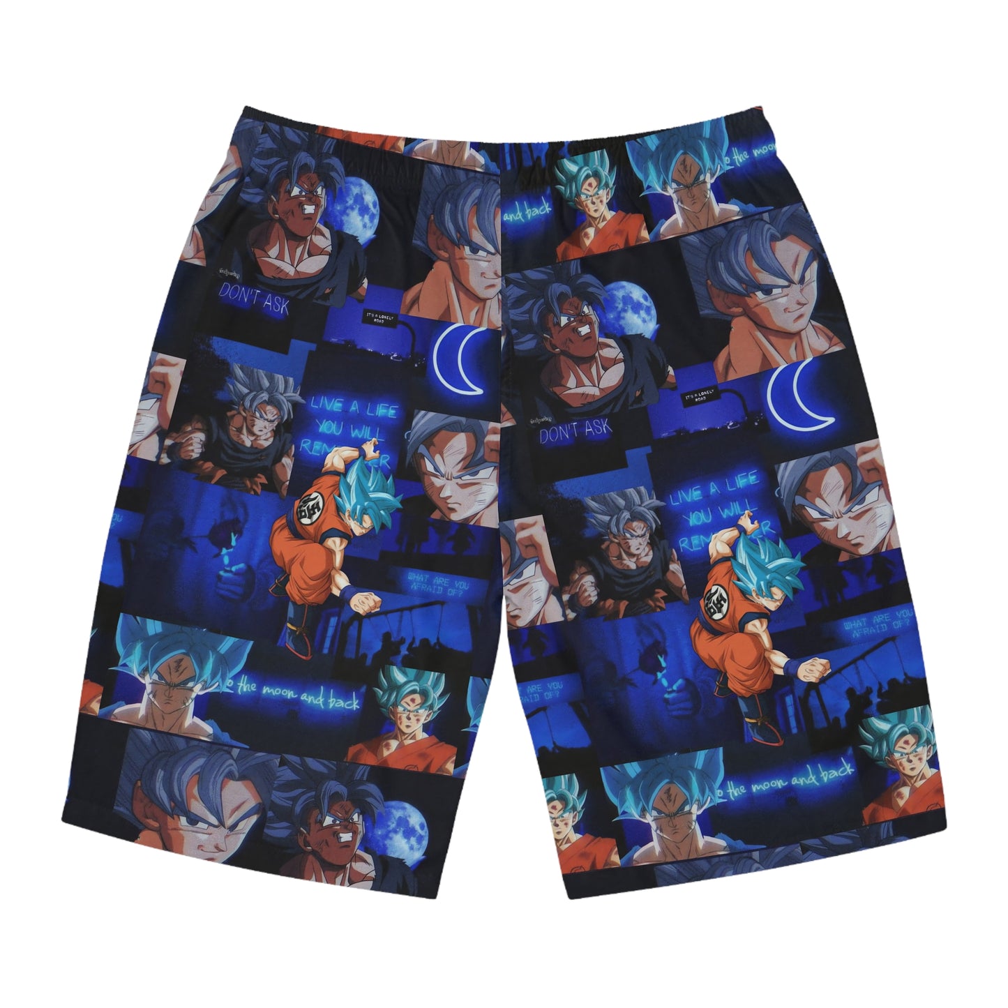 Dragon Ball Z Saiyan Moonlight Collage Men's Board Shorts