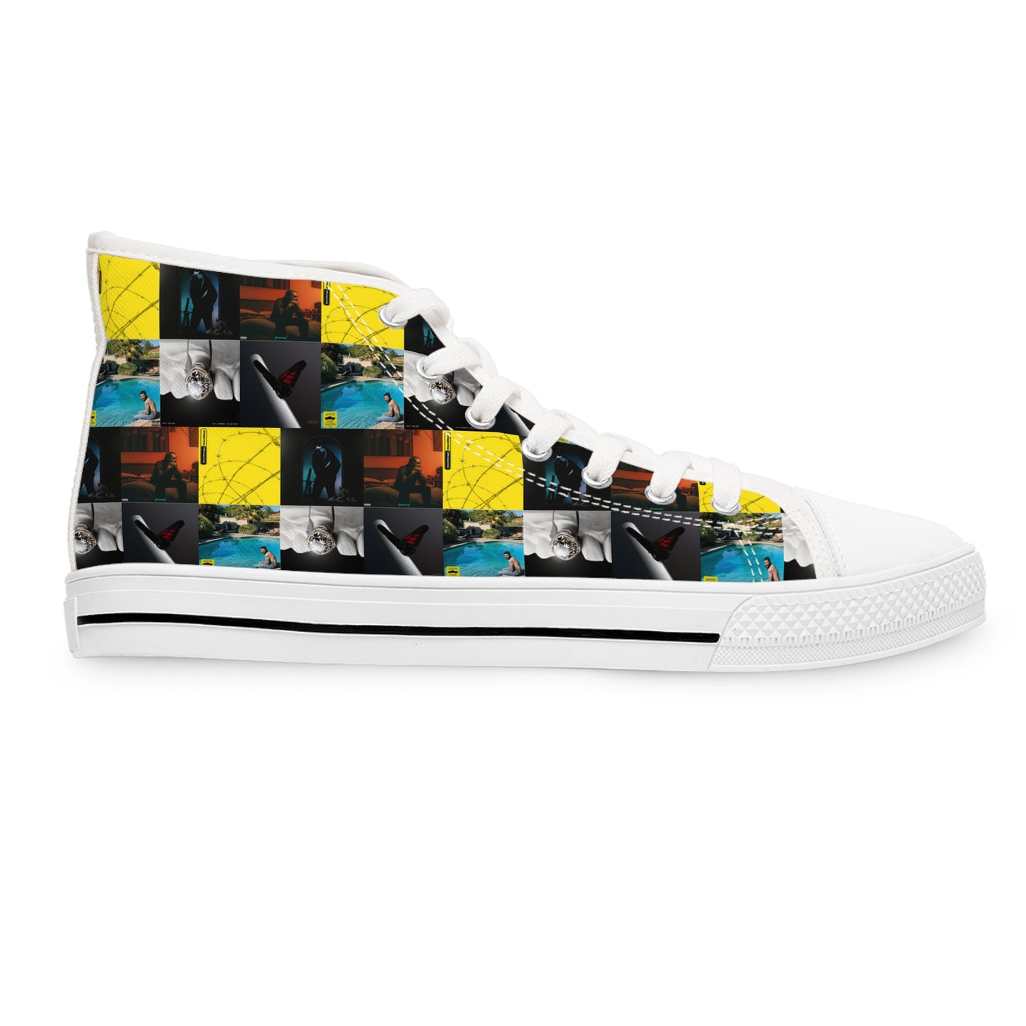 Post Malone Album Art Collage Women's High Top Sneakers