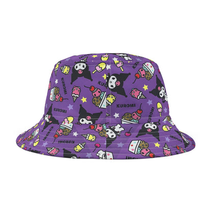 Kuromi Ice Cream Sundae Pattern Bucket Hat