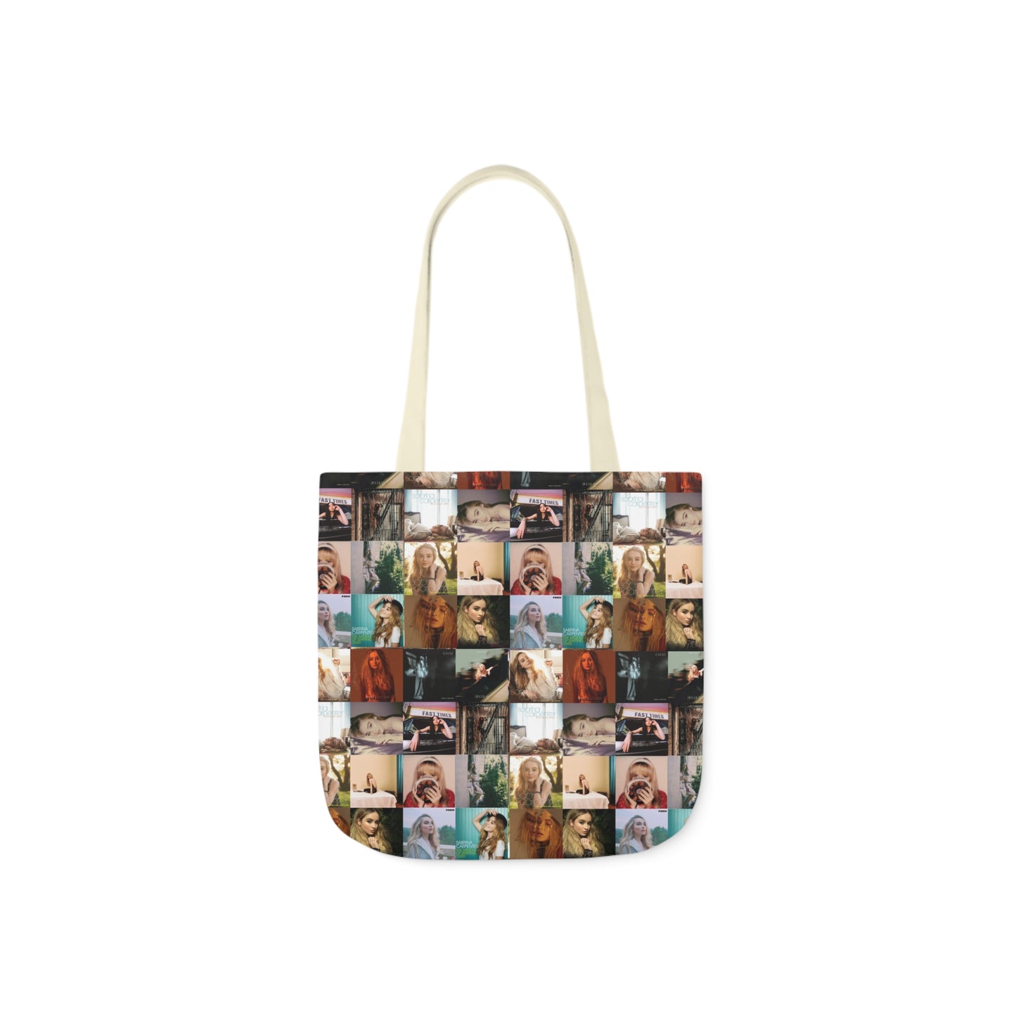 Sabrina Carpenter Album Cover Collage Polyester Canvas Tote Bag