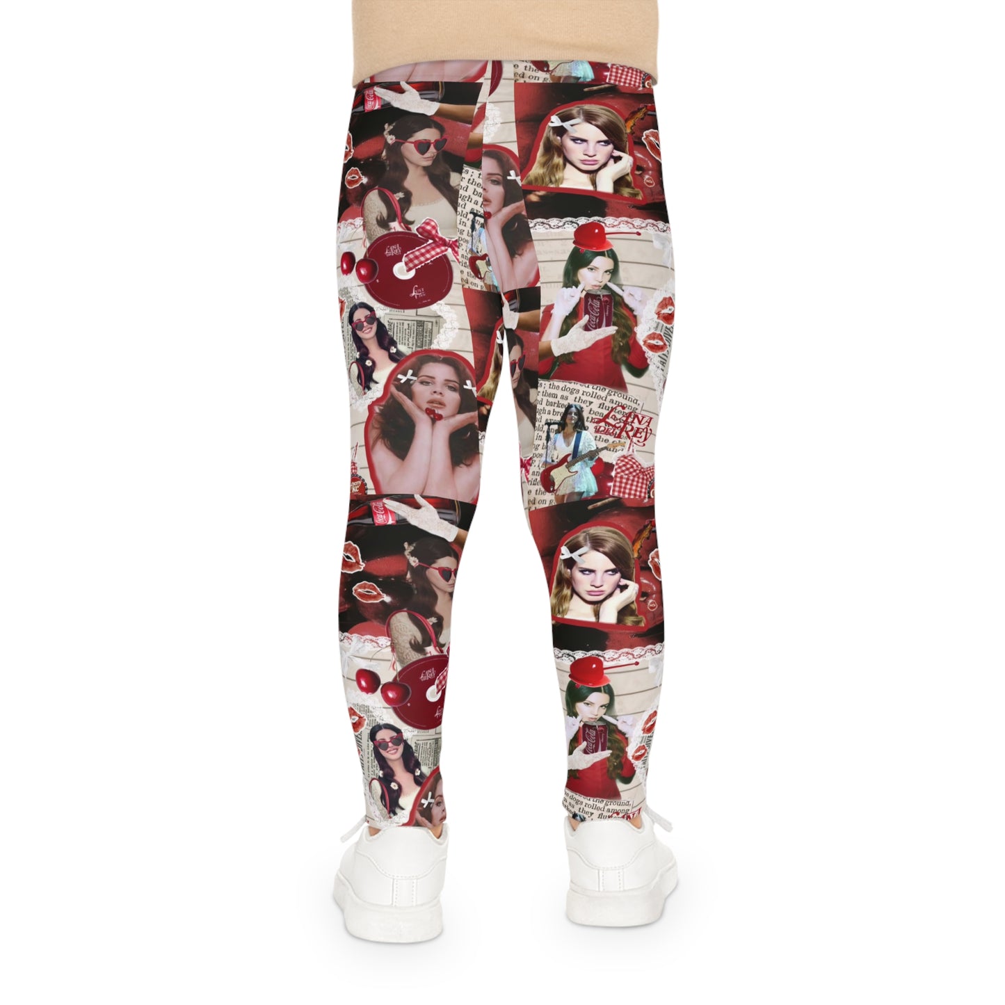 Lana Del Rey Cherry Coke Collage Kids Leggings