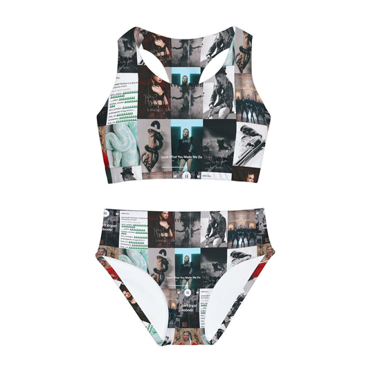 Taylor Swift Reputation Look What You Made Me Do Mosaic Girls Two Piece Swimsuit