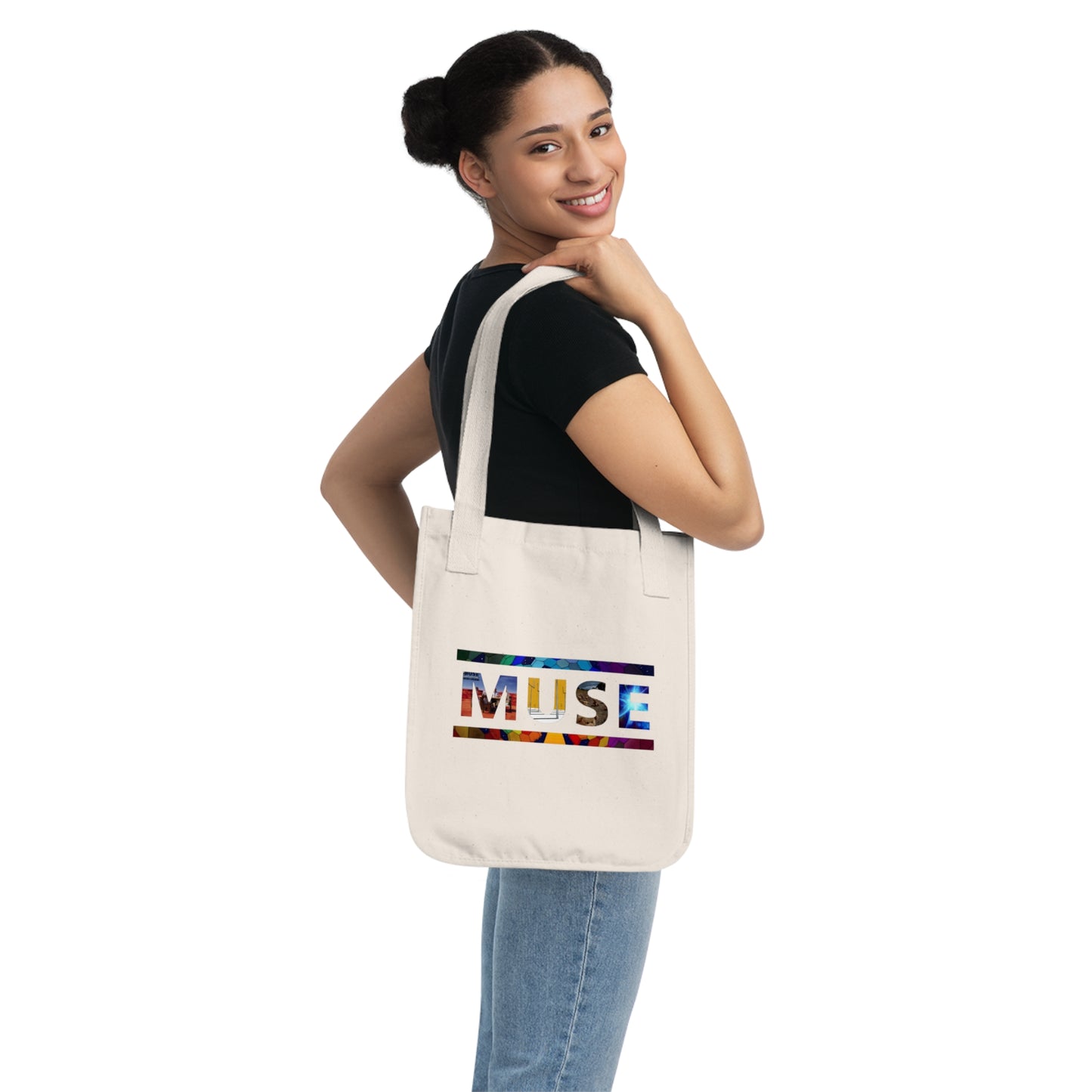 Muse Album Art Letters Organic Canvas Tote Bag