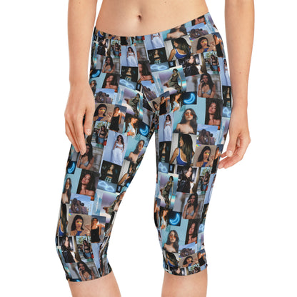 Madison Beer Mind In The Clouds Collage Women's Capri Leggings