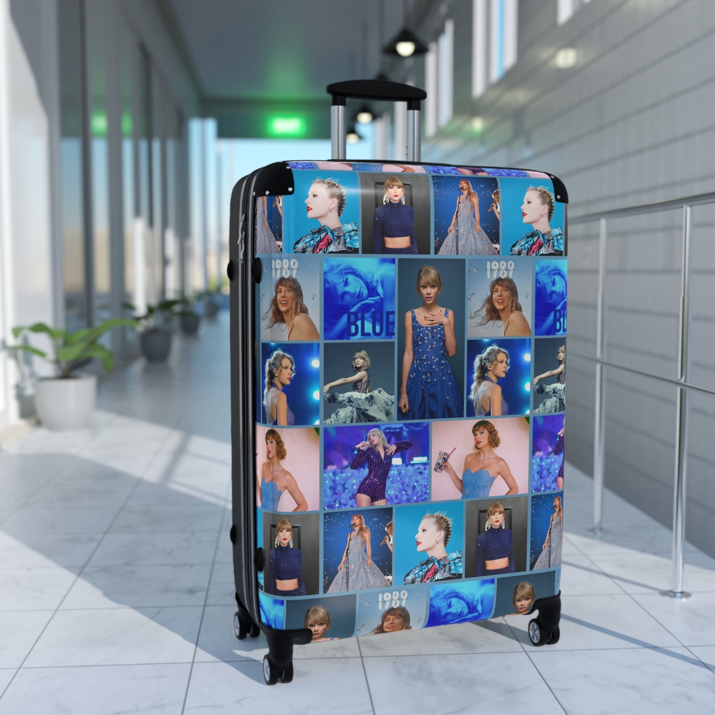 Taylor Swift Blue Aesthetic Collage Suitcase