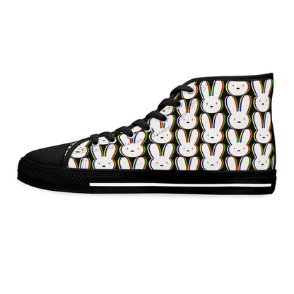 Bad Bunny Logo Pattern Women's High Top Sneakers