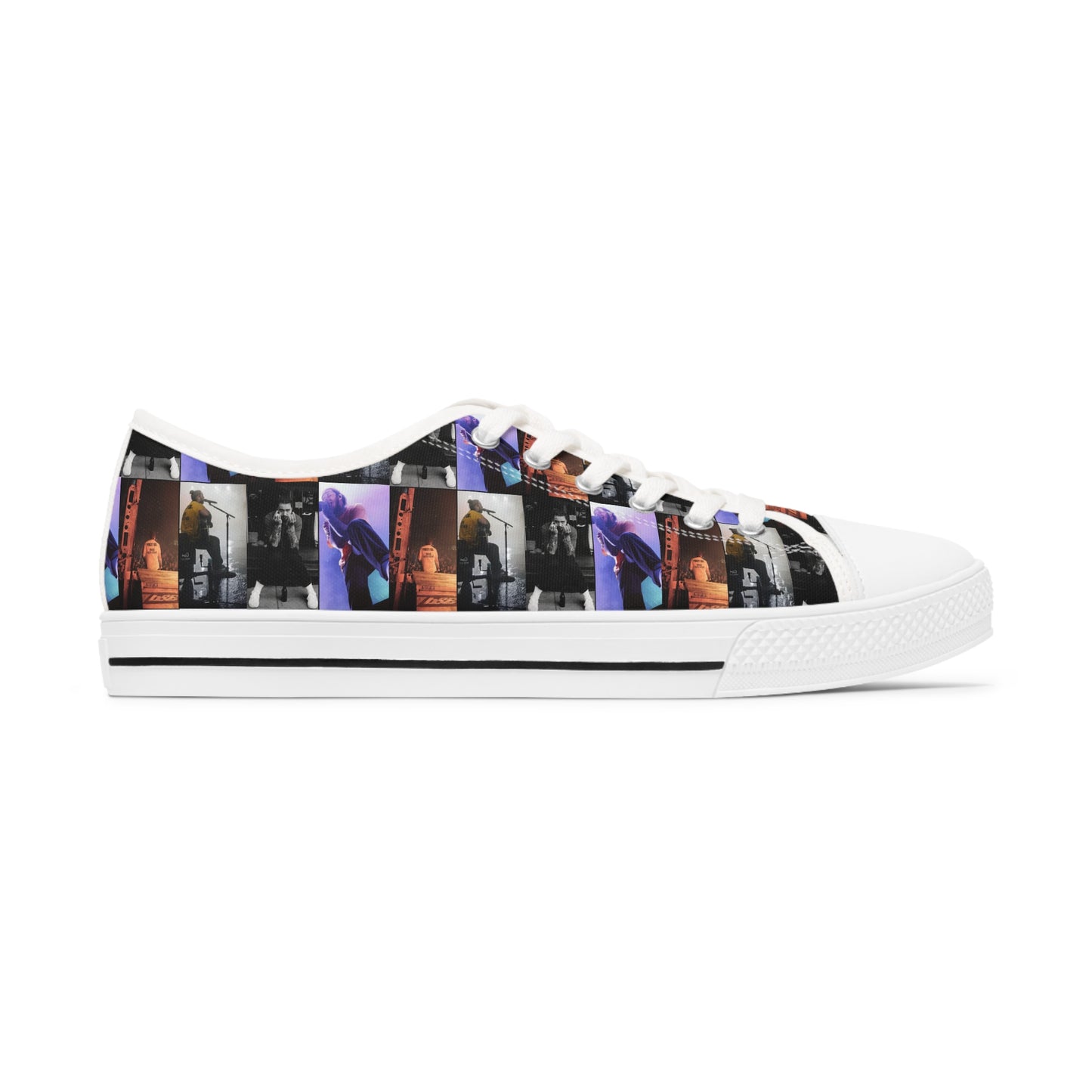 Post Malone On Tour Collage Women's Low Top Sneakers