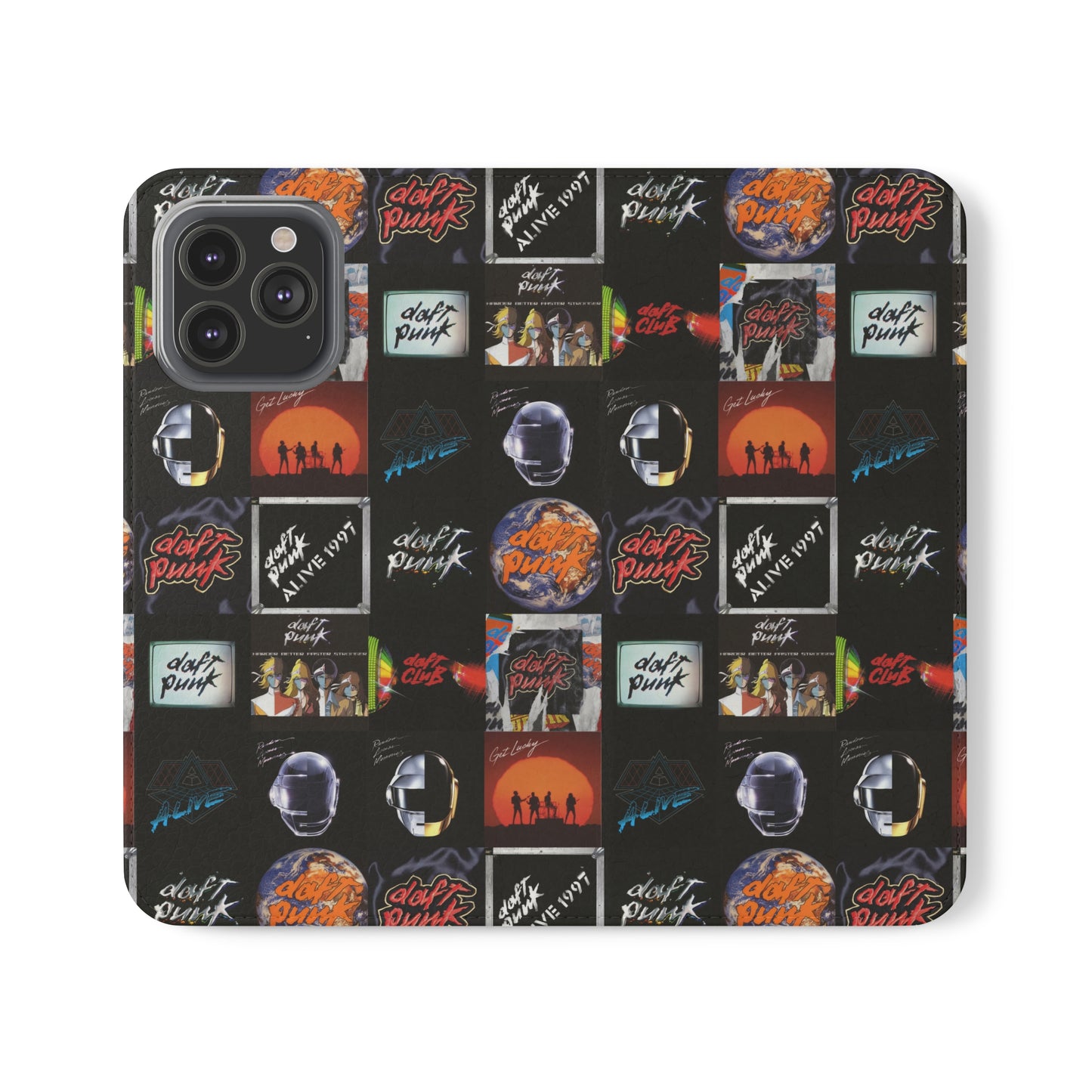 Daft Punk Album Cover Art Collage Phone Flip Case