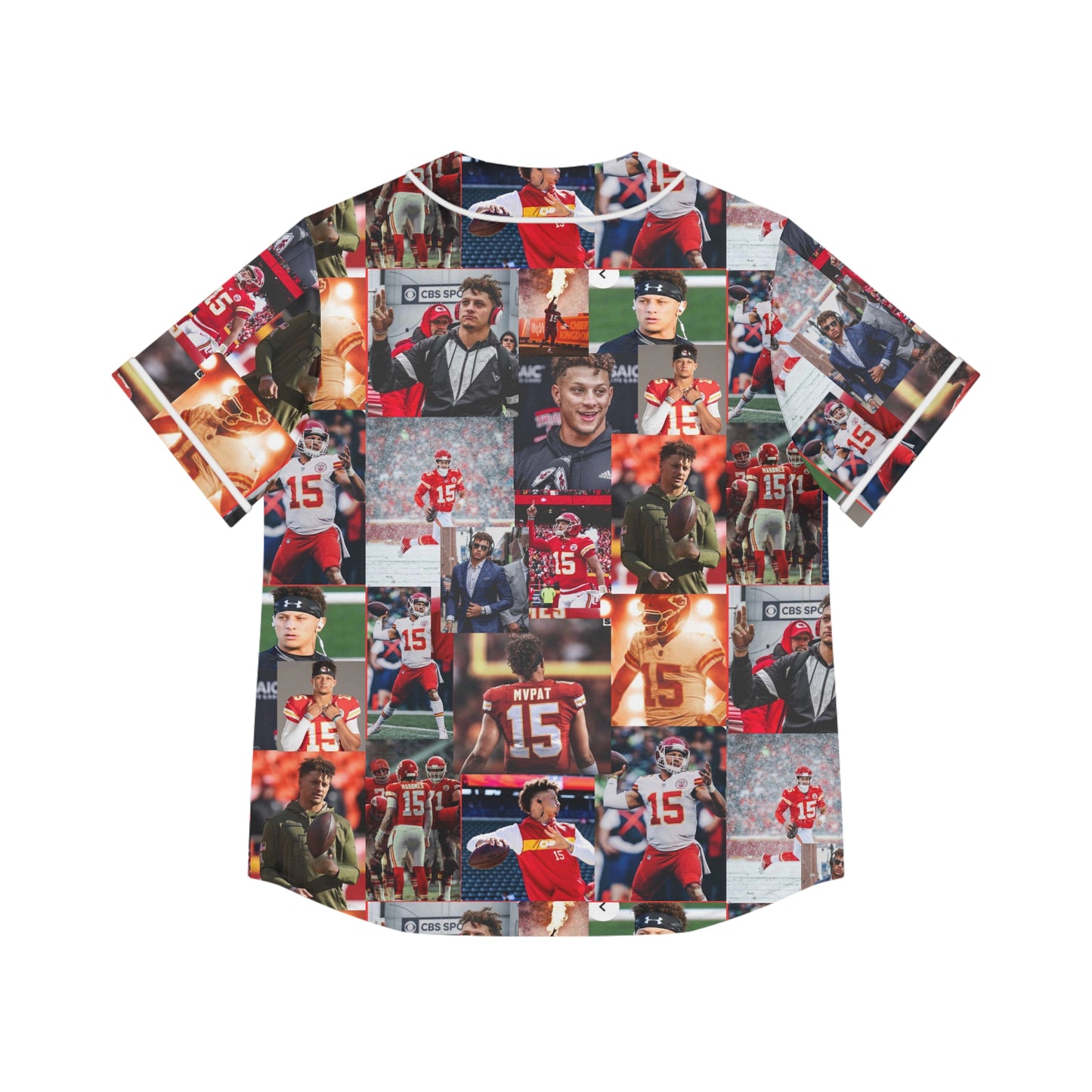 Patrick Mahomes Chiefs MVPAT Photo Collage Women's Baseball Jersey