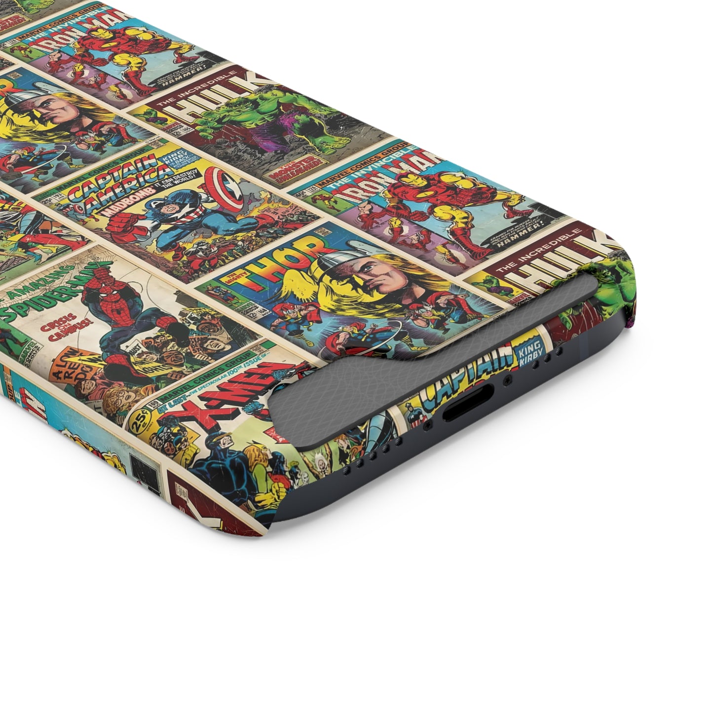 Marvel Comic Book Cover Collage Phone Case With Card Holder
