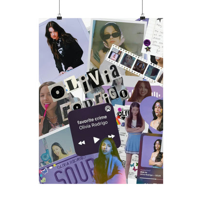 Olivia Rodrigo Deja Vu Collage Matte Poster