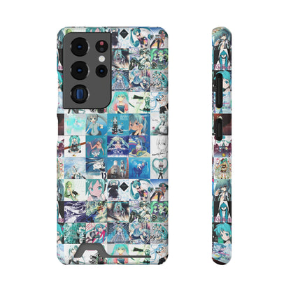 Hatsune Miku Album Cover Collage Phone Case With Card Holder