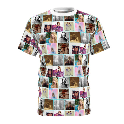 Taylor Swift Album Art Collage Pattern Unisex Tee Shirt