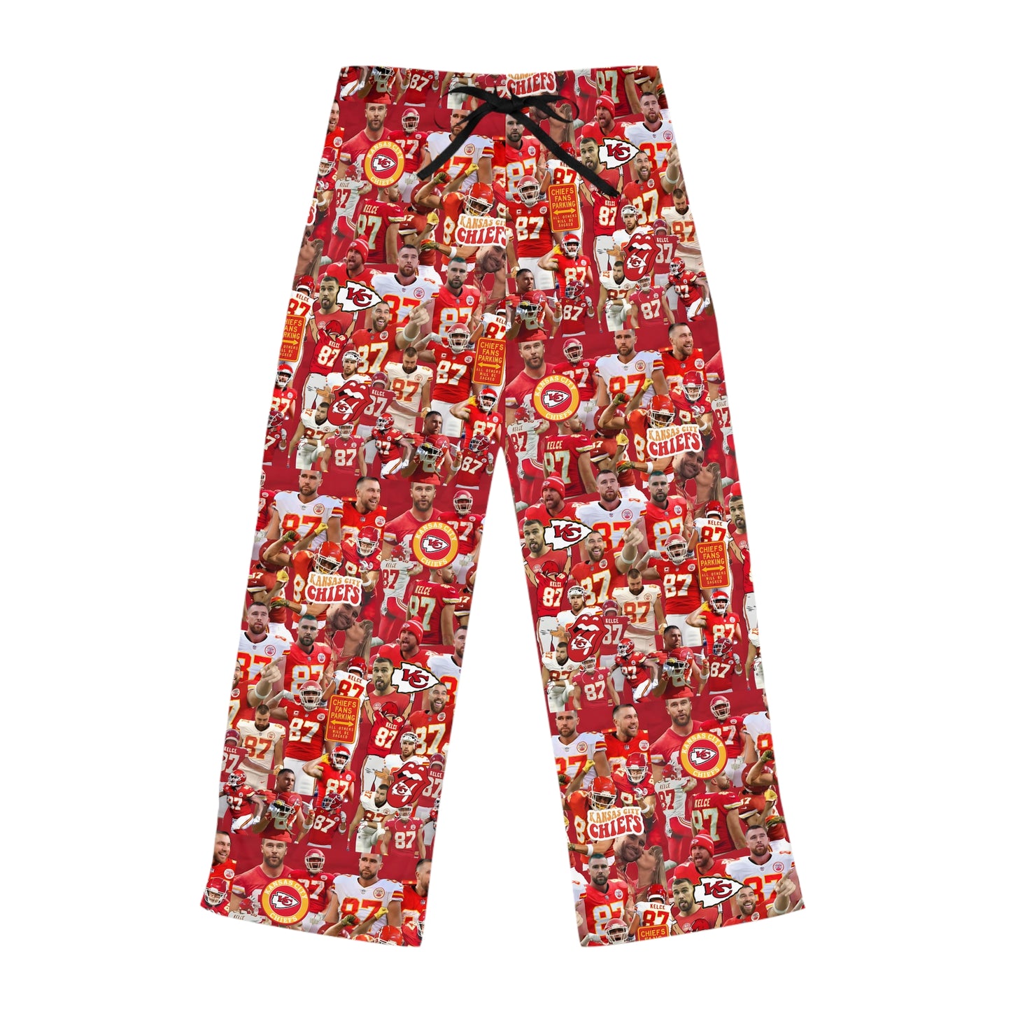 Travis Kelce Chiefs Red Collage Women's Pajama Pants