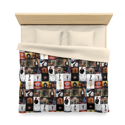 Michael Jackson Album Cover Collage Microfiber Duvet Cover