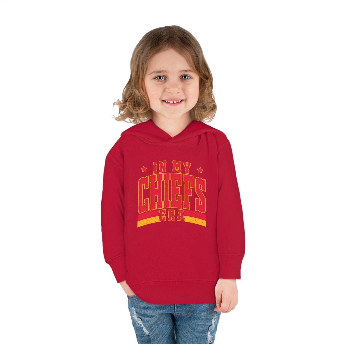 Taylor Swift In My Chiefs Era Toddler Pullover Fleece Hoodie