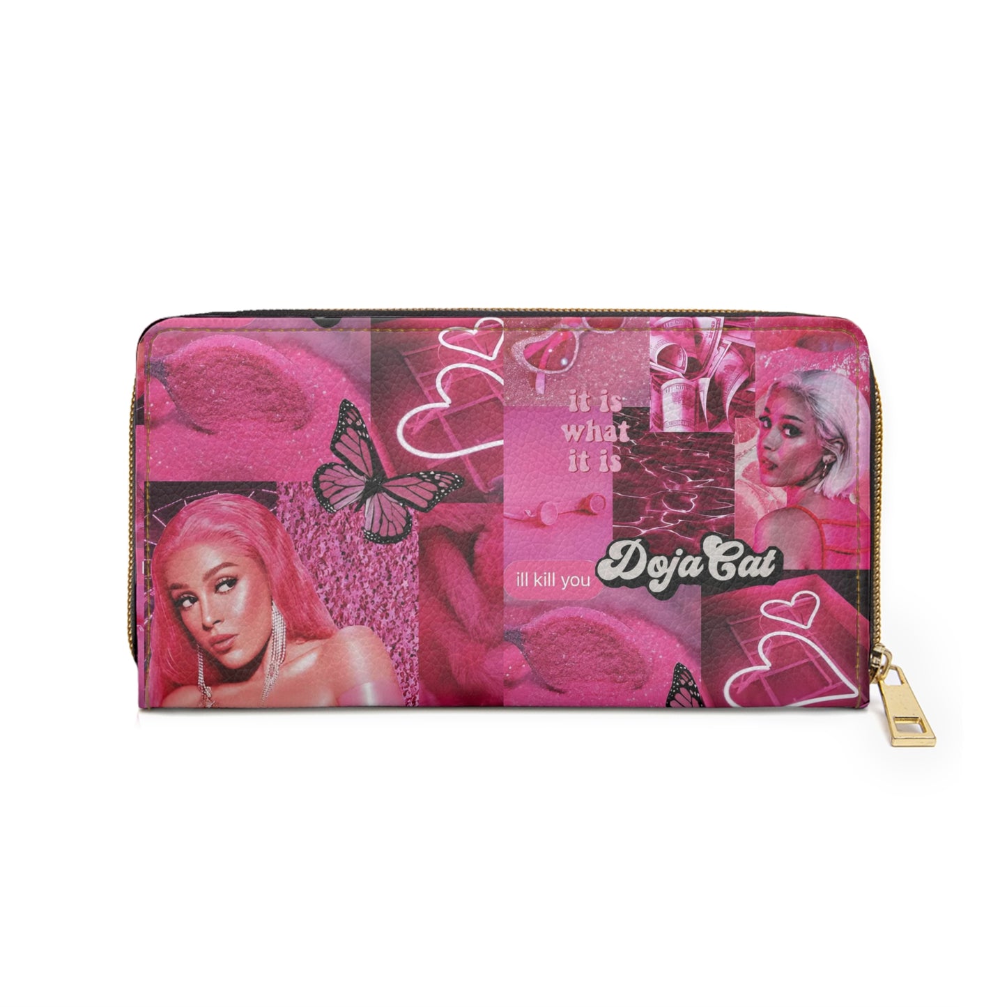 Doja Cat Pink Vibes Collage Zipper Wallet