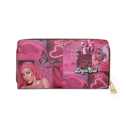 Doja Cat Pink Vibes Collage Zipper Wallet