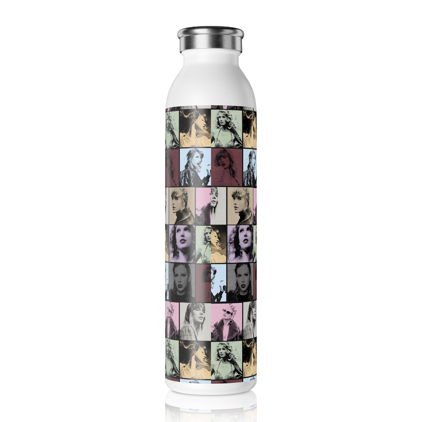 Taylor Swift Eras Collage Slim Water Bottle