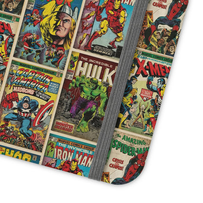 Marvel Comic Book Cover Collage Phone Flip Case