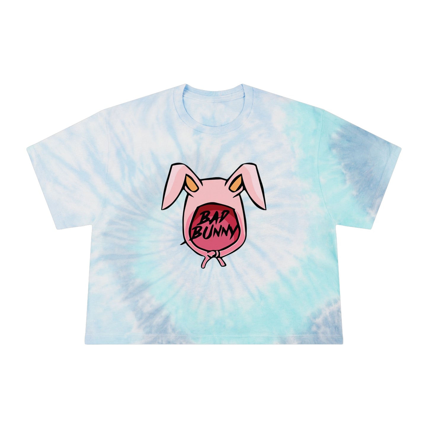 Bad Bunny Hoodie Logo Women's Tie-Dye Crop Tee