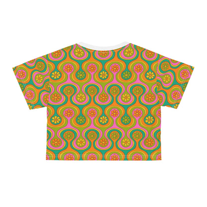 Olivia Rodrigo Groovy Look Up Pose Logo Crop Tee