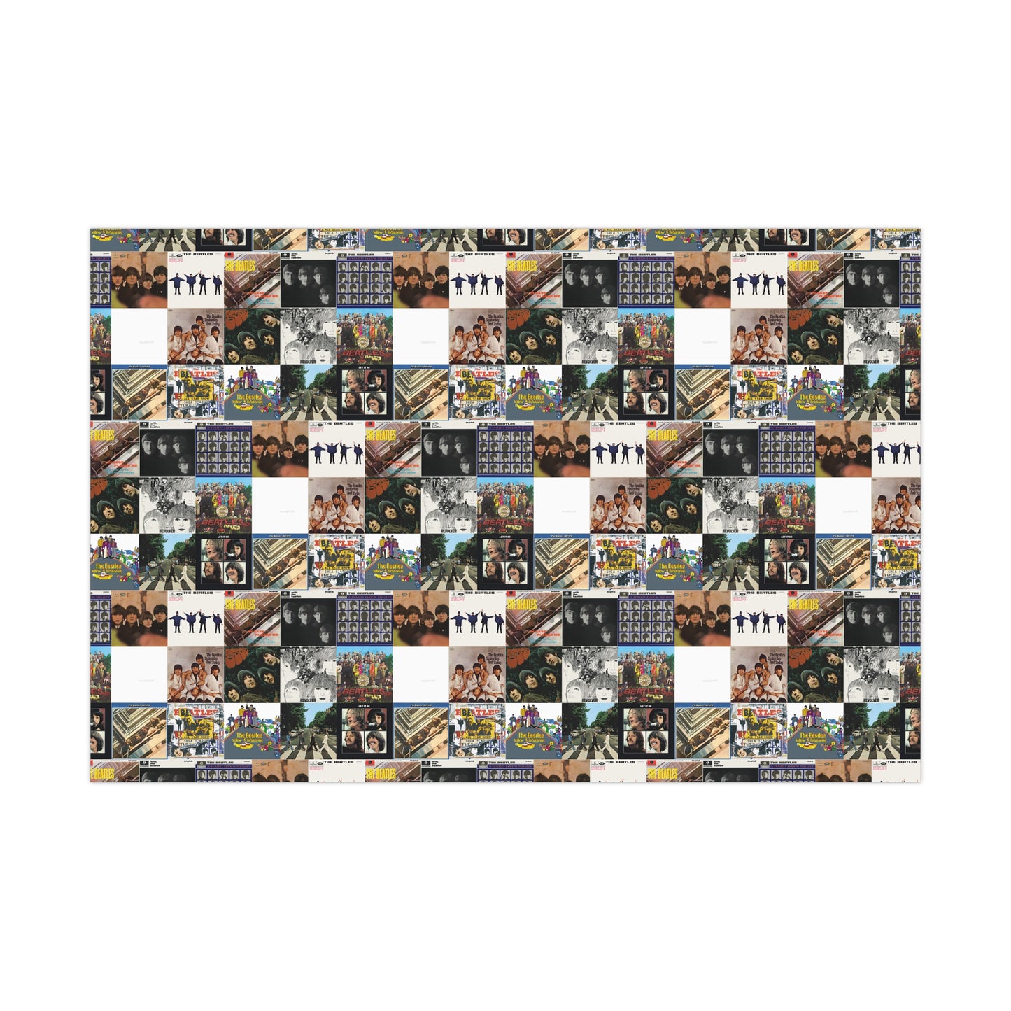 The Beatles Album Cover Collage Gift Wrap Paper