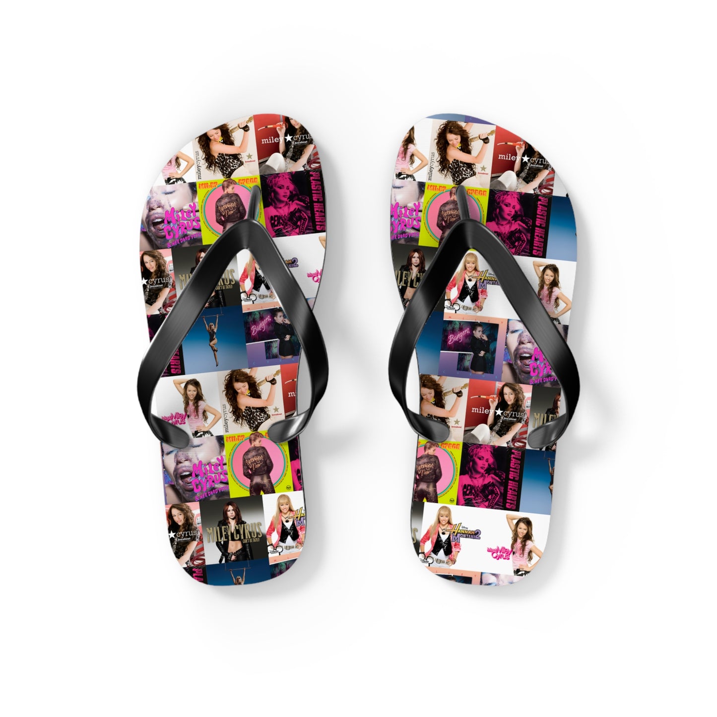 Miley Cyrus Album Cover Collage Flip Flops