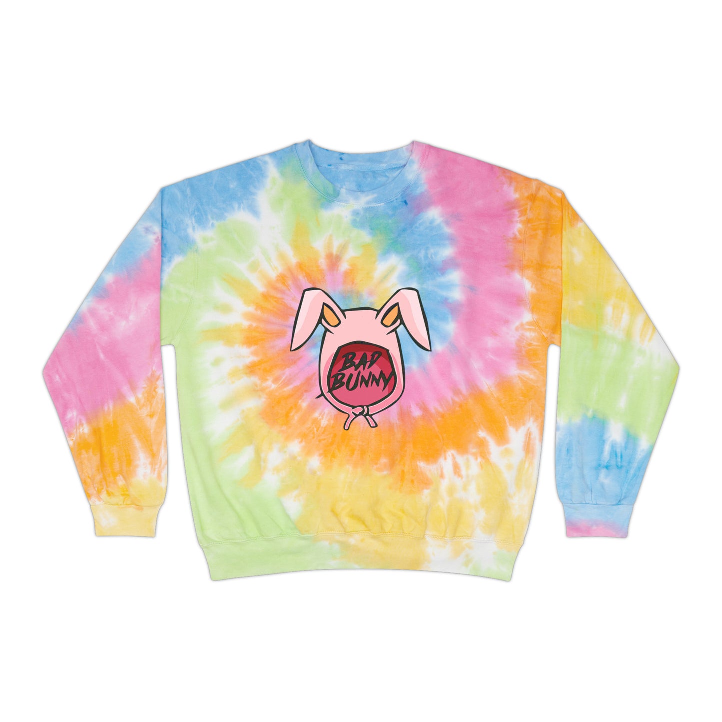 Bad Bunny Hoodie Logo Unisex Tie-Dye Sweatshirt