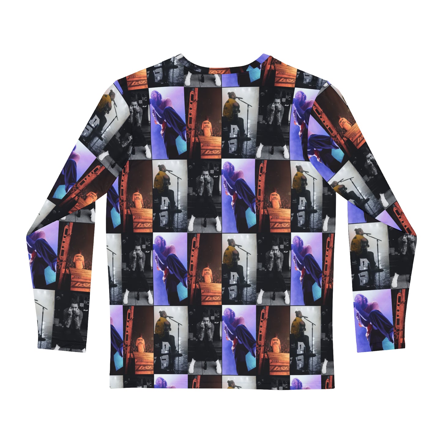 Post Malone On Tour Collage Men's Long Sleeve Tee Shirt