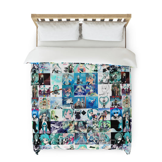 Hatsune Miku Album Cover Collage Duvet Cover