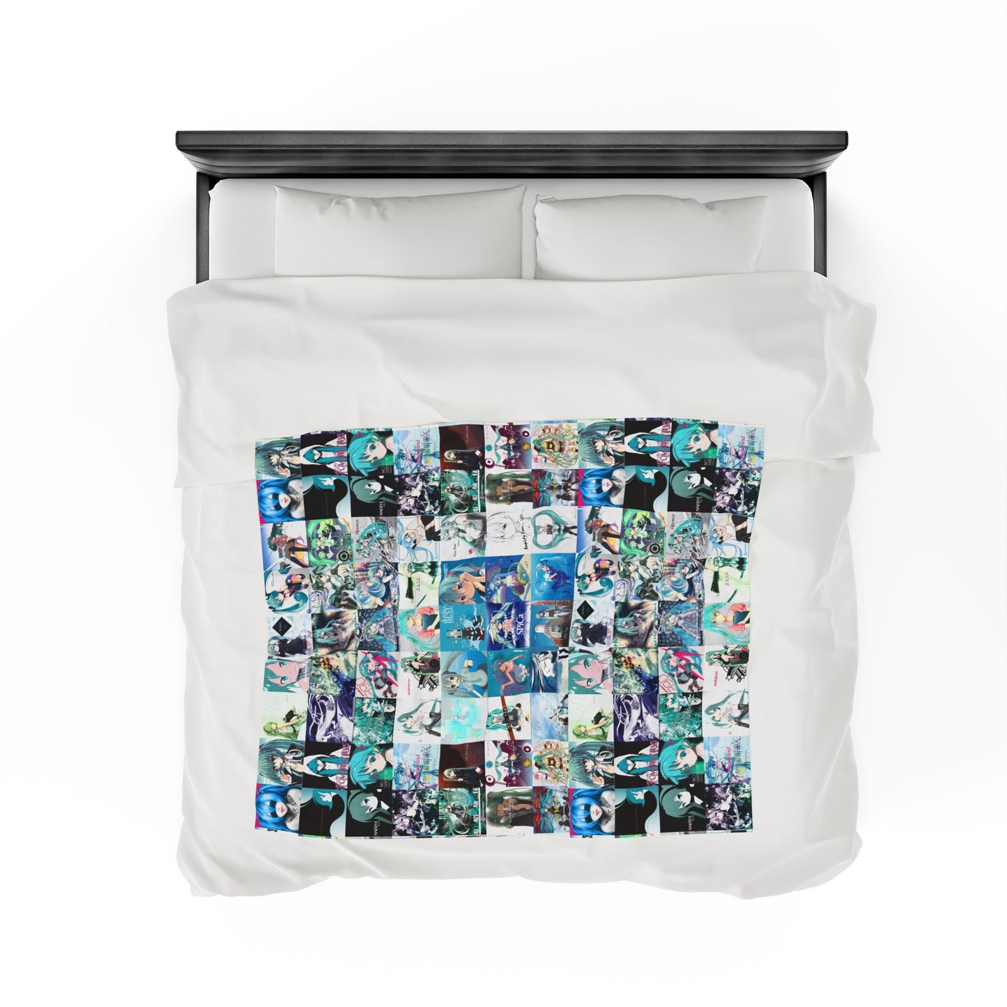 Hatsune Miku Album Cover Collage Velveteen Plush Blanket