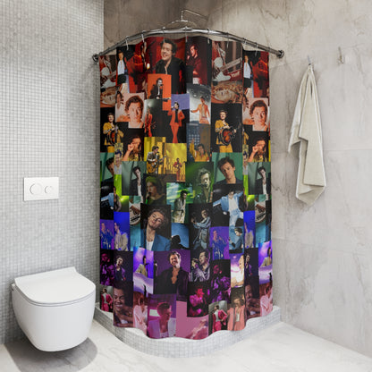 Harry Styles Rainbow Photo Collage Polyester Shower Curtain