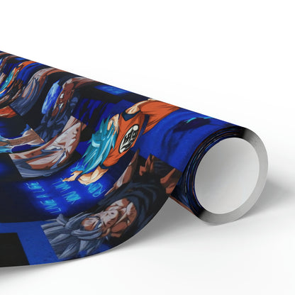 Dragon Ball Z Saiyan Moonlight Collage Gift Wrapping Paper